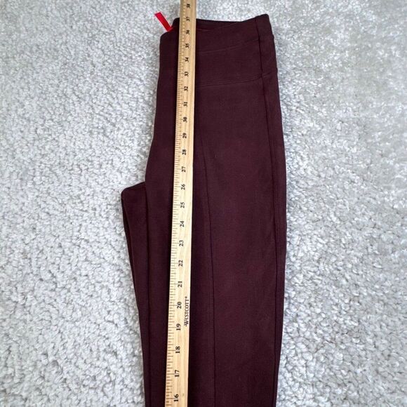 Spanx Black Faux Suede Legging Maroon Red - Picture 8 of 9